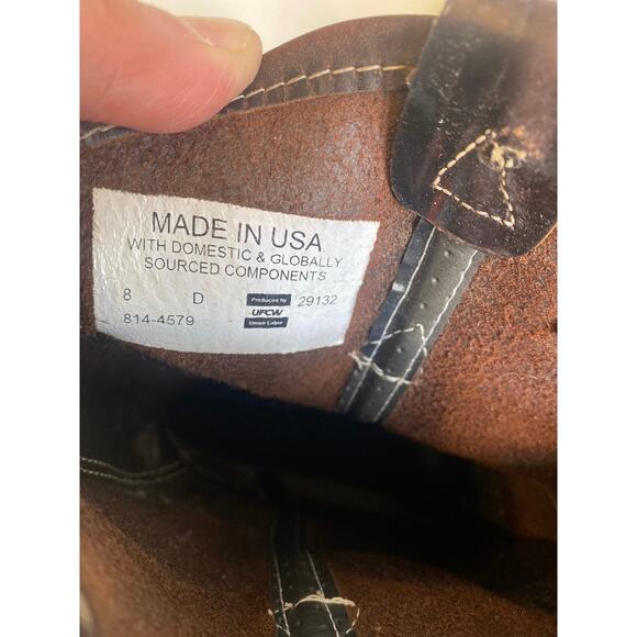 Thorogood Men’s Brown Steel Toed Wellington Pull On 10”Work Boots Sz 8D USA - Picture 8 of 12